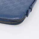 LOUIS VUITTON Damier Infini Organizer Atholl Blue Neptune N41396 Auth 211856A-10