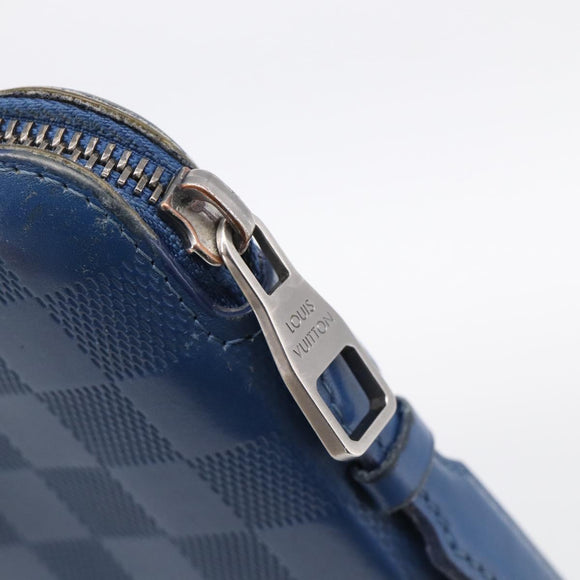 LOUIS VUITTON Damier Infini Organizer Atholl Blue Neptune N41396 Auth 211856A