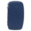LOUIS VUITTON Damier Infini Organizer Atholl Blue Neptune N41396 Auth 211856A-2