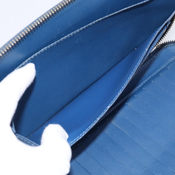 LOUIS VUITTON Damier Infini Organizer Atholl Blue Neptune N41396 Auth 211856A