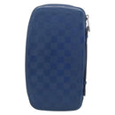 LOUIS VUITTON Damier Infini Organizer Atholl Blue Neptune N41396 Auth 211856A-3