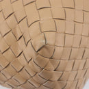 Bottega Veneta INTRECCIATO Tote Bag Leather Beige Gold Auth 211863V-11