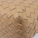 Bottega Veneta INTRECCIATO Tote Bag Leather Beige Gold Auth 211863V-12