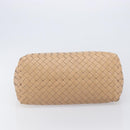 Bottega Veneta INTRECCIATO Tote Bag Leather Beige Gold Auth 211863V-9