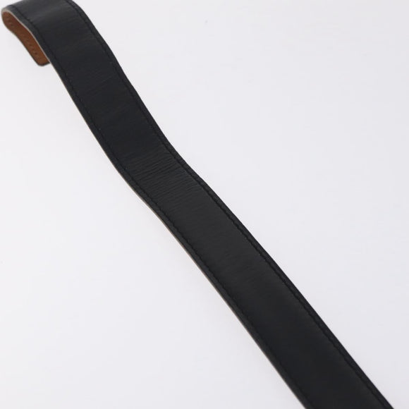 HERMES Constance H Belt Leather 29.1"" Black Gold Auth 211864