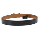 HERMES Constance H Belt Leather 29.1"" Black Gold Auth 211864-2