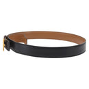 HERMES Constance H Belt Leather 29.1"" Black Gold Auth 211864-3