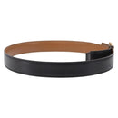 HERMES Constance H Belt Leather 29.1"" Black Gold Auth 211864-4