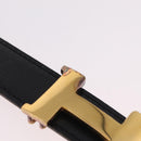 HERMES Constance H Belt Leather 29.1"" Black Gold Auth 211864-6