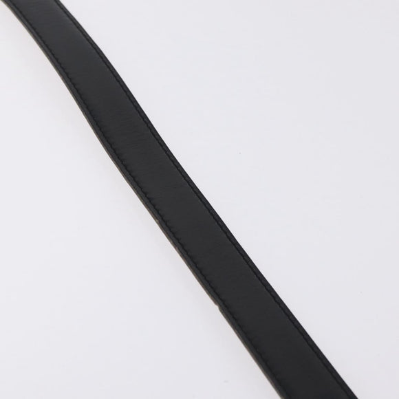 HERMES Constance H Belt Leather 29.1"" Black Gold Auth 211864