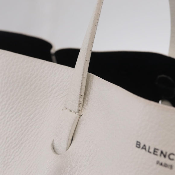 Balenciaga Every day Tote Bag Leather White 475201 Auth 211866A
