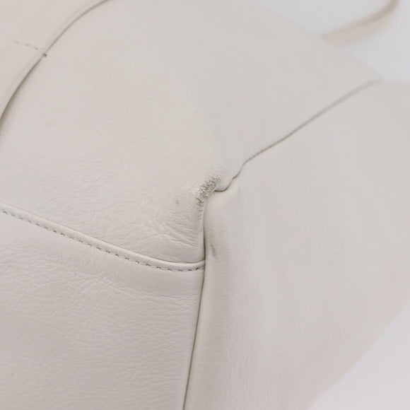 Balenciaga Every day Tote Bag Leather White 475201 Auth 211866A