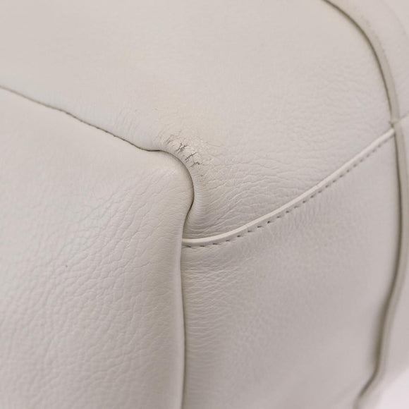 Balenciaga Every day Tote Bag Leather White 475201 Auth 211866A