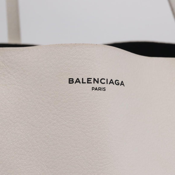 Balenciaga Every day Tote Bag Leather White 475201 Auth 211866A