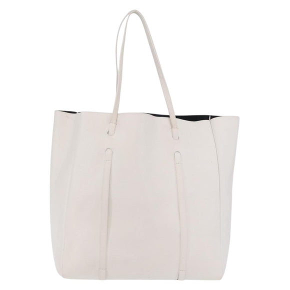 Balenciaga Every day Tote Bag Leather White 475201 Auth 211866A