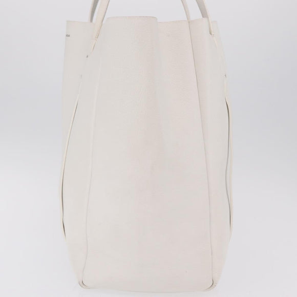 Balenciaga Every day Tote Bag Leather White 475201 Auth 211866A