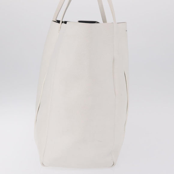 Balenciaga Every day Tote Bag Leather White 475201 Auth 211866A