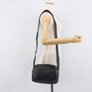 LOEWE Anagram Shoulder Bag Leather Navy Gold Auth 211867A-24