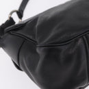 PRADA Shoulder Bag Leather Black Silver Auth 211869SAV-12