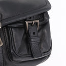PRADA Shoulder Bag Leather Black Silver Auth 211869SAV-15