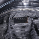 PRADA Shoulder Bag Leather Black Silver Auth 211869SAV-20