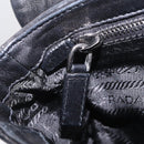 PRADA Shoulder Bag Leather Black Silver Auth 211869SAV-24