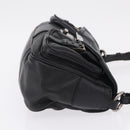 PRADA Shoulder Bag Leather Black Silver Auth 211869SAV-4