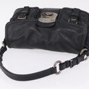 PRADA Shoulder Bag Leather Black Silver Auth 211869SAV-6