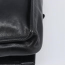 LOEWE Anagram Clutch Bag Leather Black Gold Auth 211871A-11