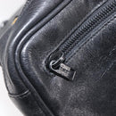 LOEWE Anagram Clutch Bag Leather Black Gold Auth 211871A-22