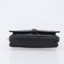 LOEWE Anagram Clutch Bag Leather Black Gold Auth 211871A-7