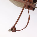 CELINE Macadam Canvas Shoulder Bag PVC Beige Gold Auth 211872-15