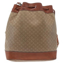 CELINE Macadam Canvas Shoulder Bag PVC Beige Gold Auth 211872-3