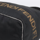 FENDI Shoulder Bag Canvas Black Silver 26587 Auth 211875-10