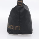 FENDI Shoulder Bag Canvas Black Silver 26587 Auth 211875-5