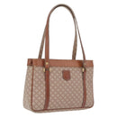 CELINE Macadam Canvas Tote Bag PVC Beige Gold Auth 211877-1
