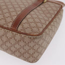 CELINE Macadam Canvas Tote Bag PVC Beige Gold Auth 211877-12