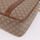 CELINE Macadam Canvas Tote Bag PVC Beige Gold Auth 211877-14