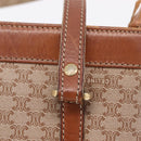CELINE Macadam Canvas Tote Bag PVC Beige Gold Auth 211877-15