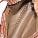 CELINE Macadam Canvas Tote Bag PVC Beige Gold Auth 211877-19