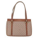 CELINE Macadam Canvas Tote Bag PVC Beige Gold Auth 211877-3