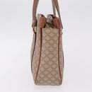 CELINE Macadam Canvas Tote Bag PVC Beige Gold Auth 211877-4