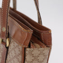 CELINE Macadam Canvas Tote Bag PVC Beige Gold Auth 211877-5