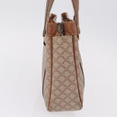 CELINE Macadam Canvas Tote Bag PVC Beige Gold Auth 211877-6