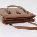 CELINE Macadam Canvas Tote Bag PVC Beige Gold Auth 211877-7