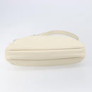 Salvatore Ferragamo Gancini Shoulder Bag Leather Ivory Silver Auth 211880A-10