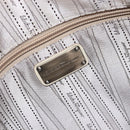 Salvatore Ferragamo Gancini Shoulder Bag Leather Ivory Silver Auth 211880A-19