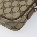 GUCCI GG Supreme Shoulder Bag PVC Beige Gold Auth 211882-10