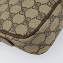 GUCCI GG Supreme Shoulder Bag PVC Beige Gold Auth 211882-11