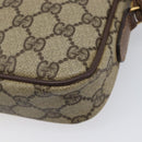 GUCCI GG Supreme Shoulder Bag PVC Beige Gold Auth 211882-12